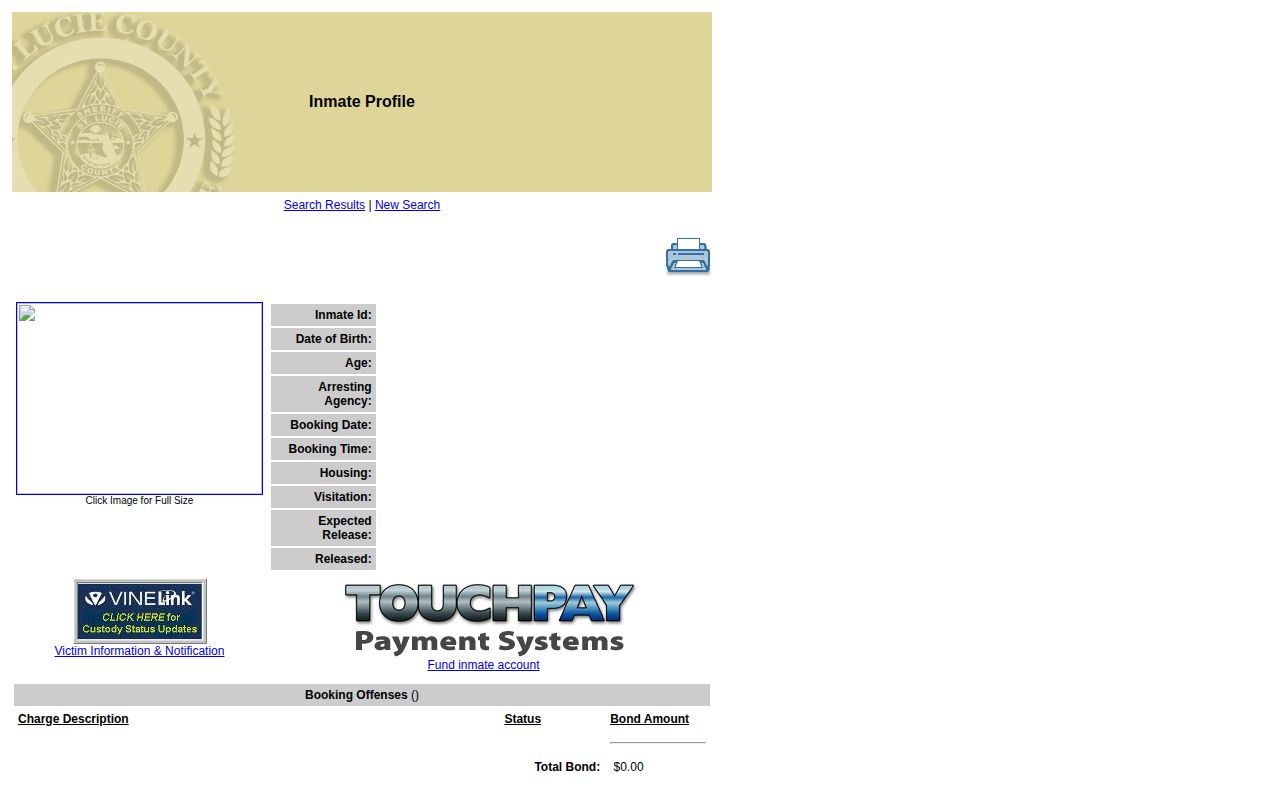 St. Lucie County Jail inmate profile connection to VINELink custody alerts
